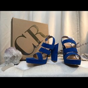 Charlotte Russe Faux Suede Platform Sandals Size 8